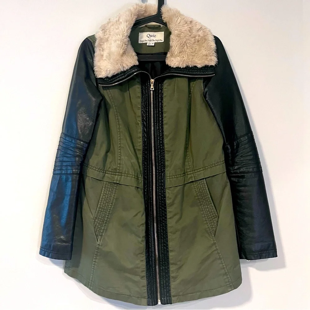 Mixed Material Jacket - Picture 1 of 7